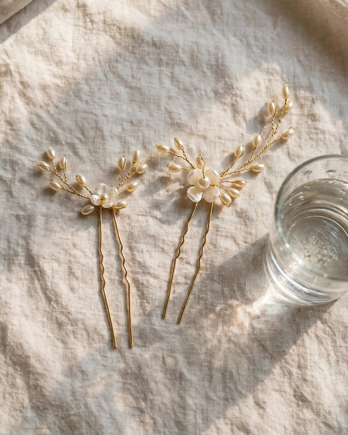 Bridal Floral Pearl Hair Pins – Wedding Hair Accessories