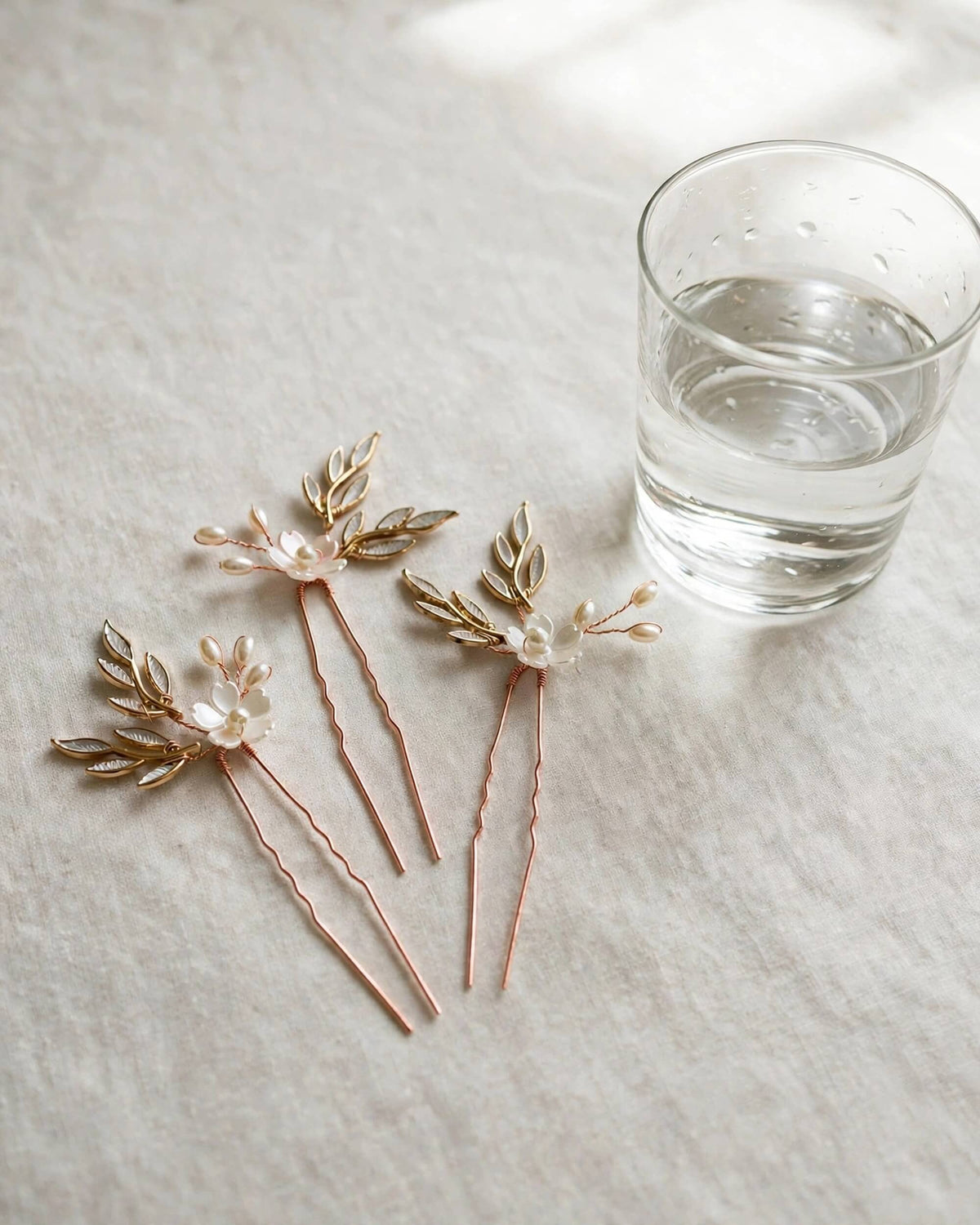Bridal Floral Crystal Pearl Hair Pins – Wedding Hair Accessories