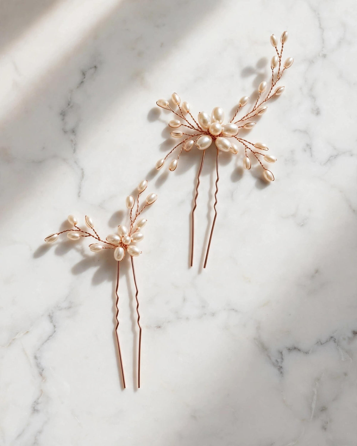 Bridal Botanical Pearl Hair Pins – Wedding Hair Accessories