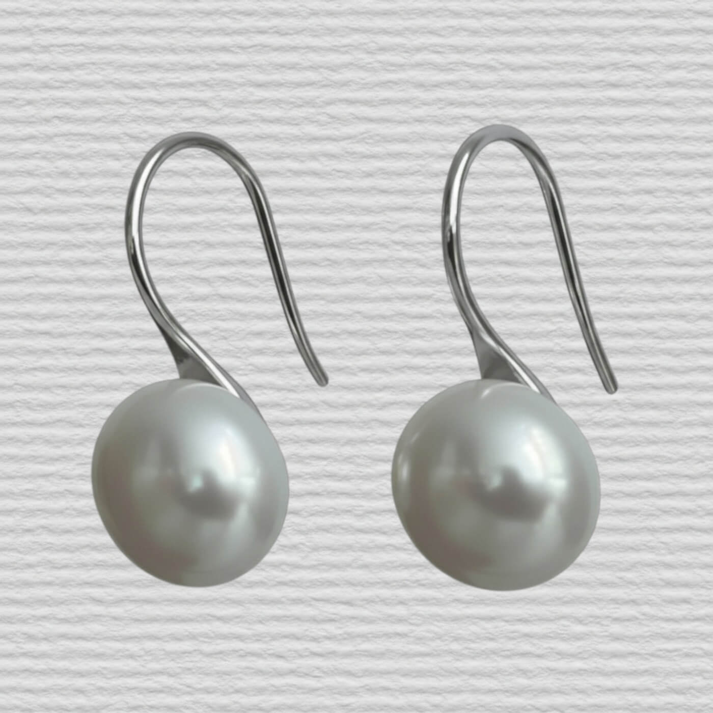 S925 silver drop earrings photographed on paper background