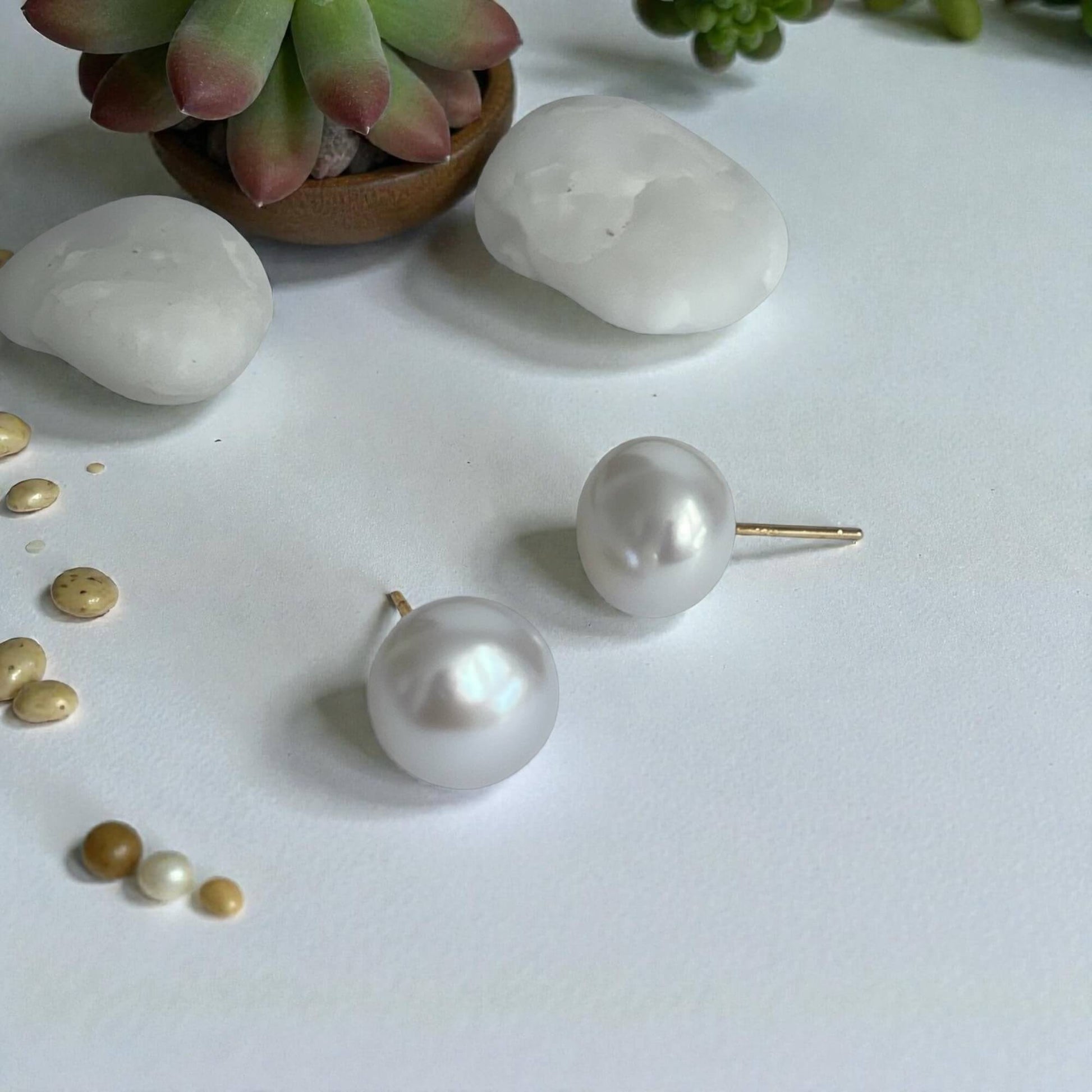 S925 silver classic studs photographed on bright white backdrop