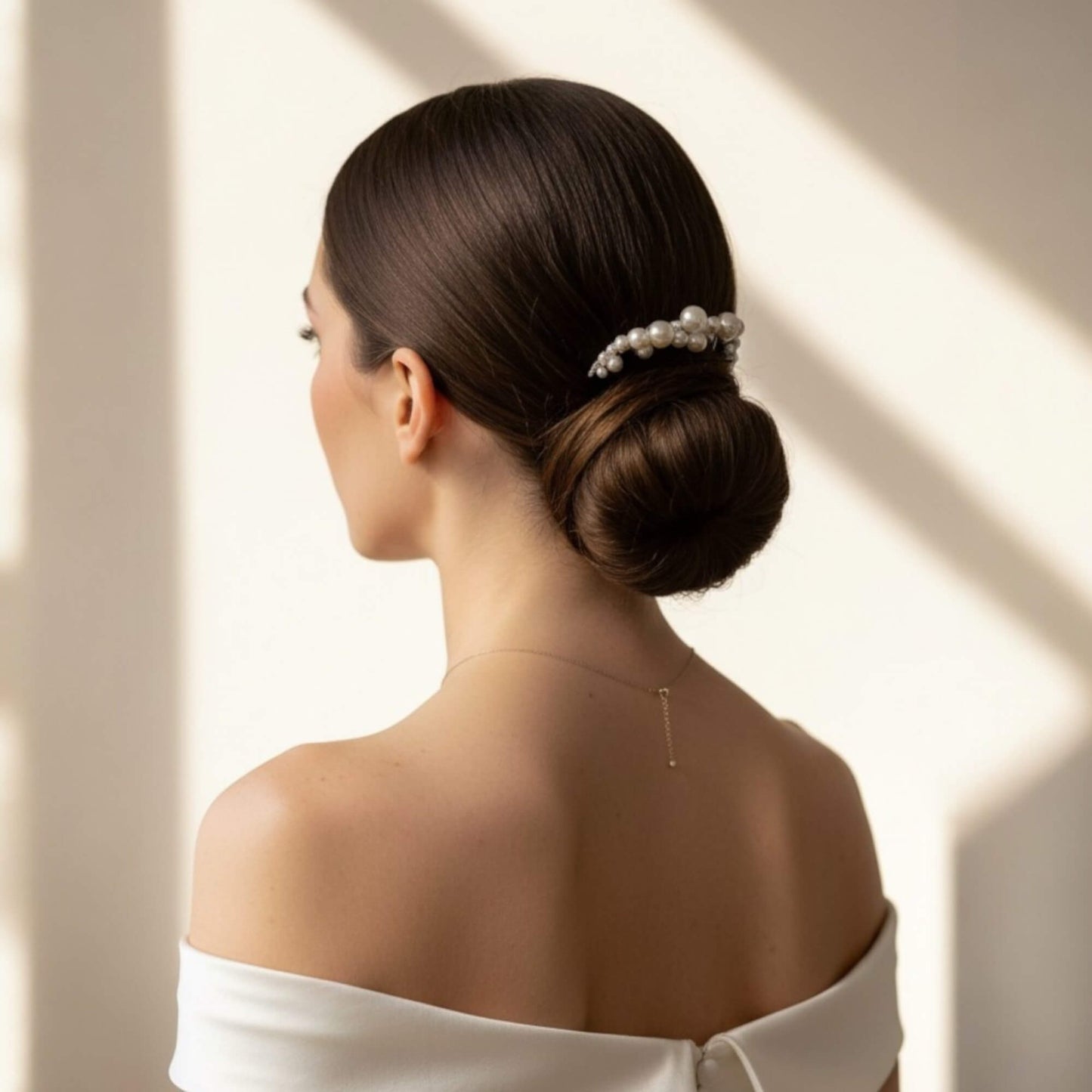 Glass Pearl Wedding Haircomb – 8cm | Gold, Silver, Rose Gold