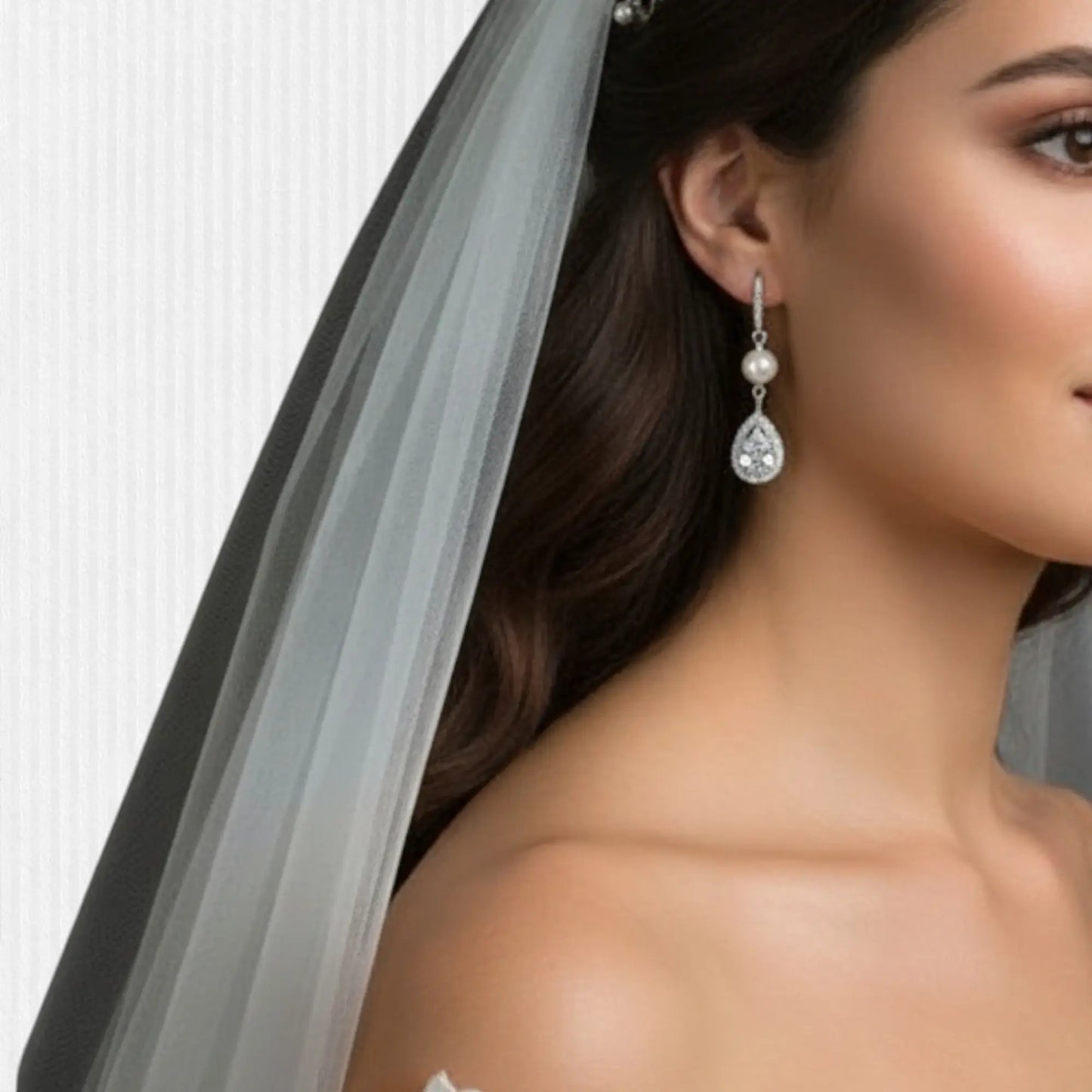 Pearl Teardrop Bridal Earrings – Freshwater Pearl Wedding Jewellery