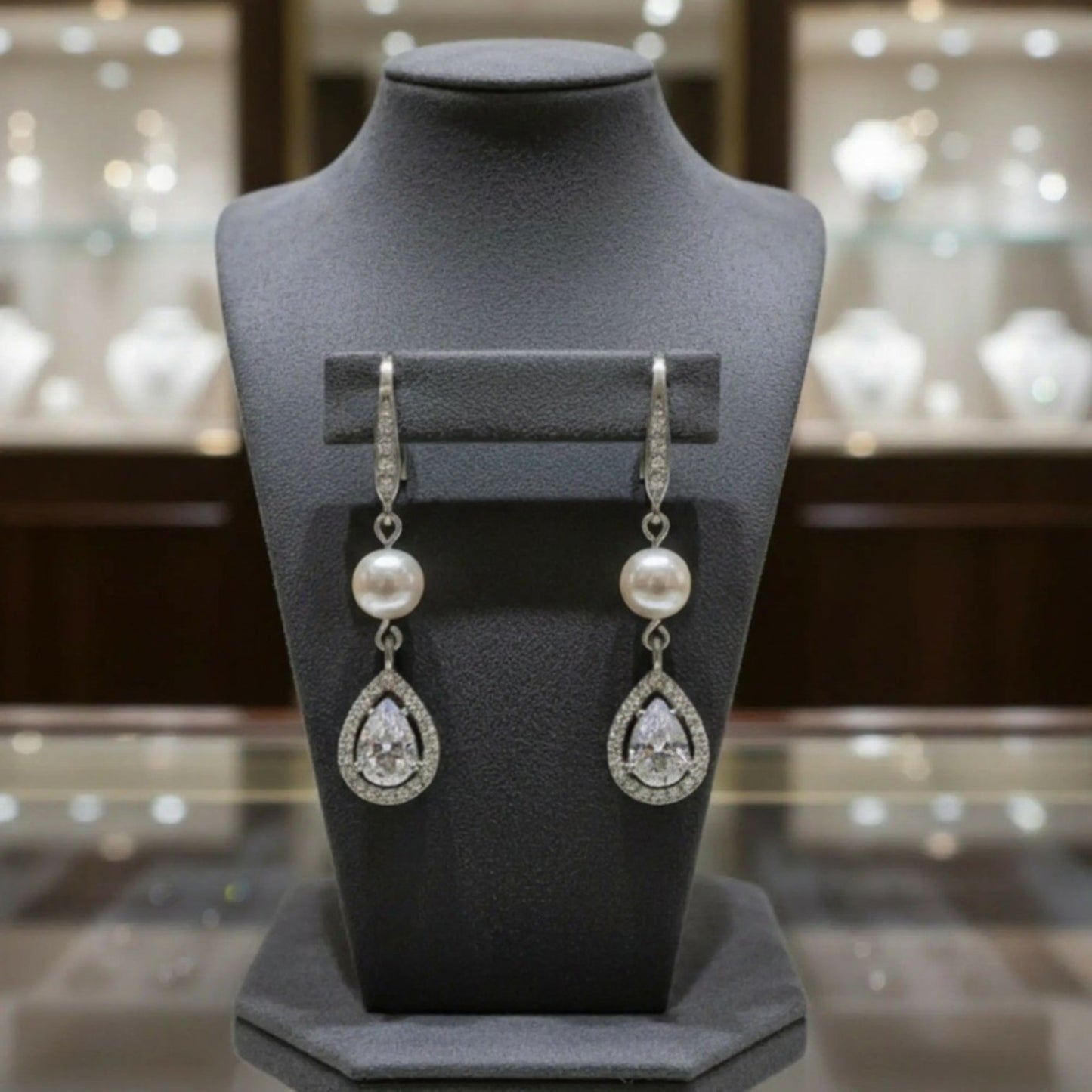 Pearl Teardrop Bridal Earrings – Freshwater Pearl Wedding Jewellery