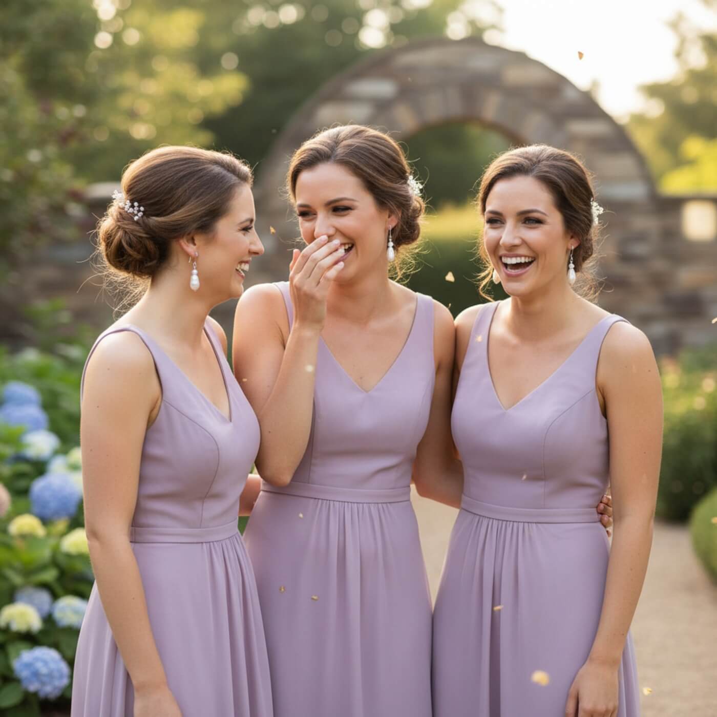 S925 silver double‑pearl drop photographed on models