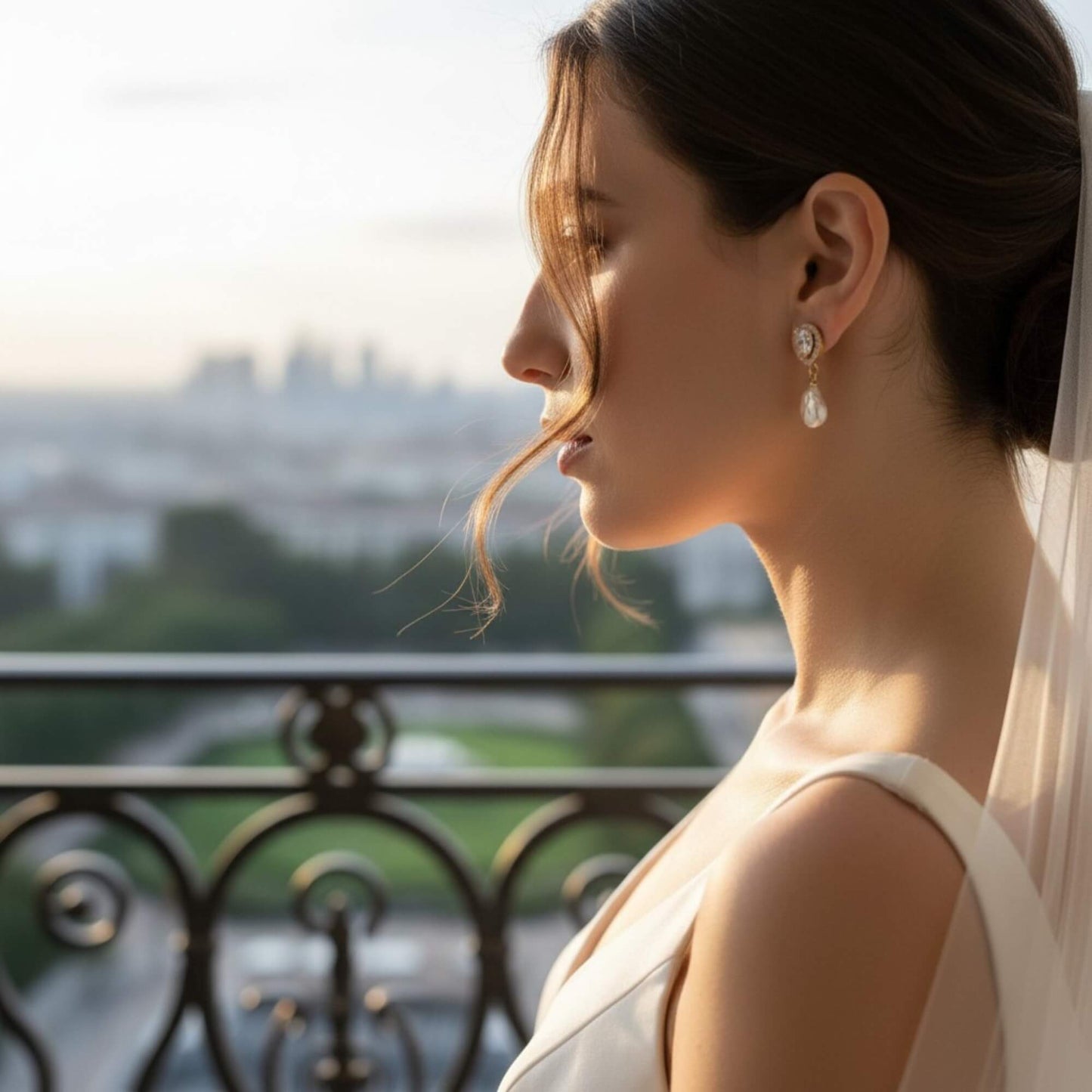 Baroque Pearl Crystal Drop Earrings – Bridal & Everyday Jewellery Australia