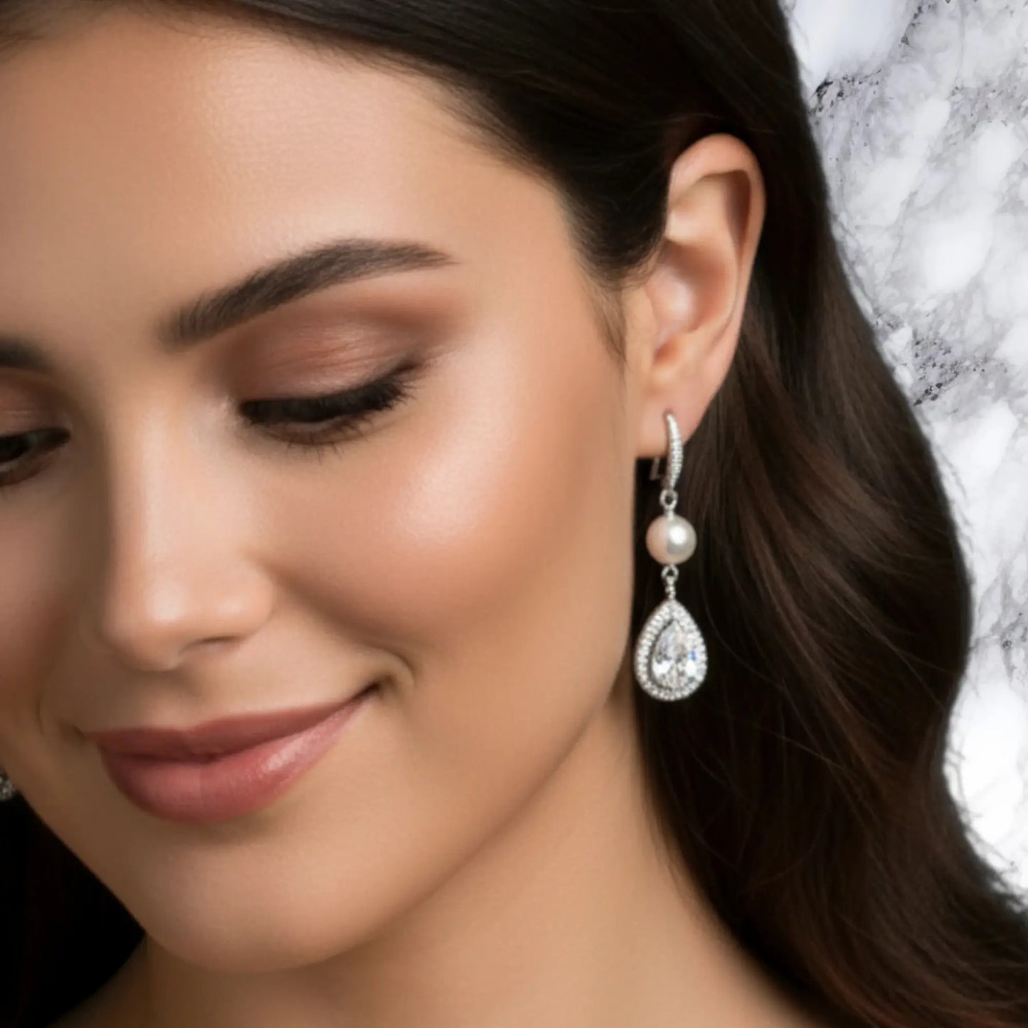 Pearl Teardrop Bridal Earrings – Freshwater Pearl Wedding Jewellery
