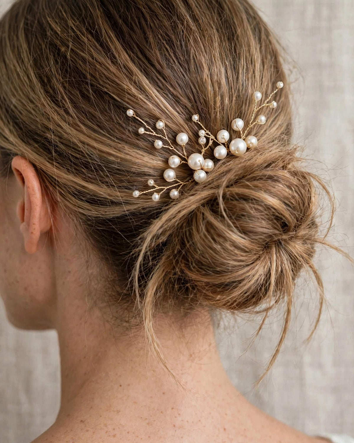 Bridal Hair Pins Minimalist Pearl – Elegant Wedding Hair Accessory Set