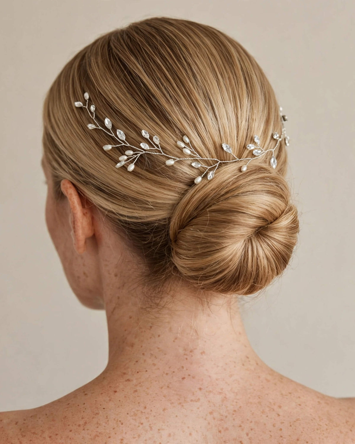 Bridal Hair Vine with Crystal and Pearl Branch Design – Elegant Wedding Hair Accessory