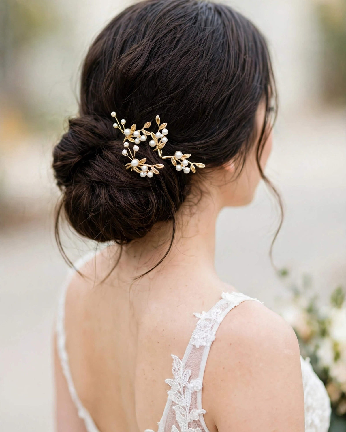 Bridal Leaf Pearl Hair Pins – Wedding Hair Accessories