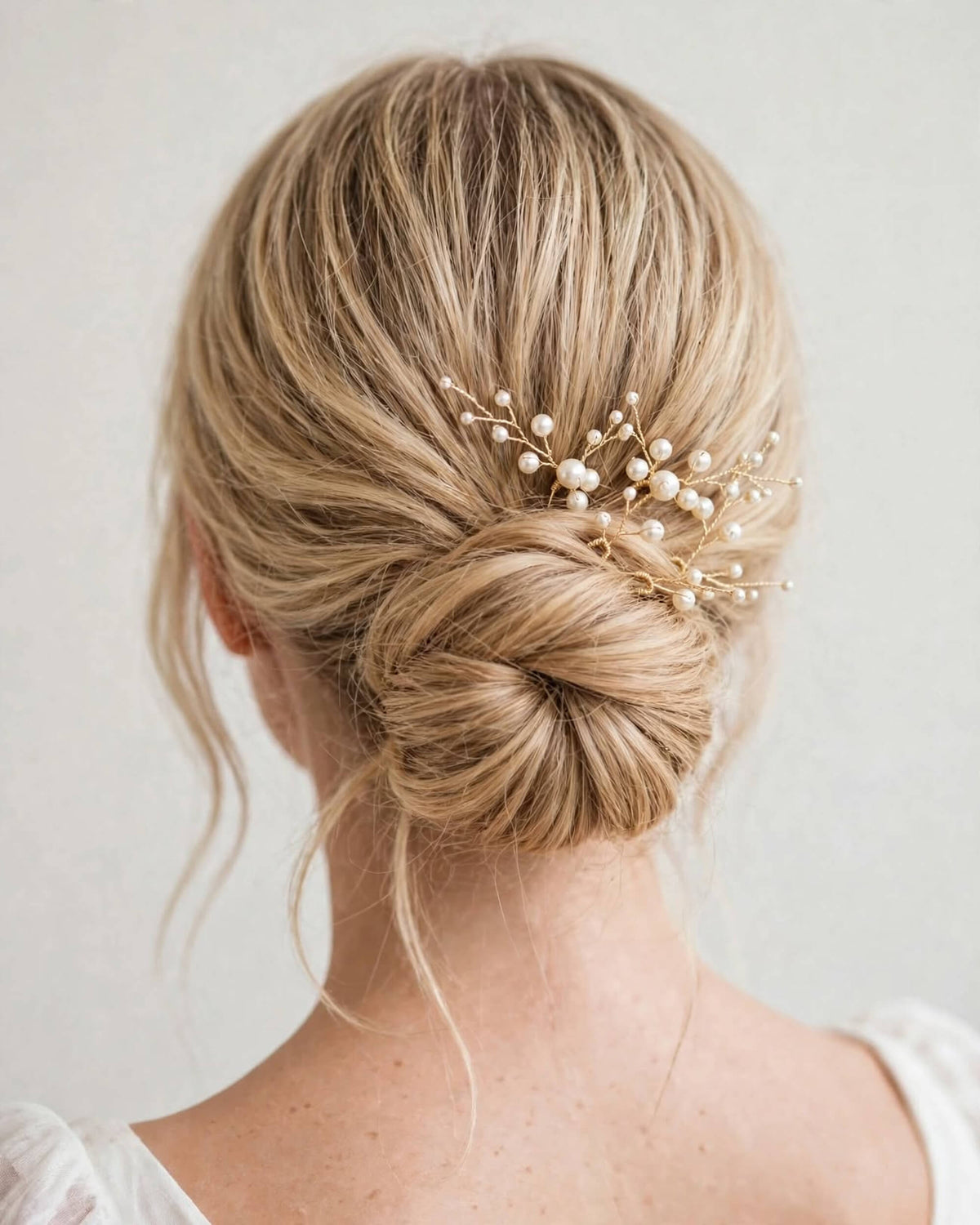 Bridal Hair Pins Minimalist Pearl – Elegant Wedding Hair Accessory Set