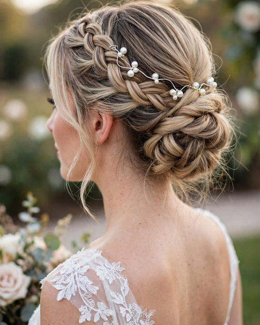 Bridal Hair Vine Pearl Cluster Design Wedding Hair Accessory