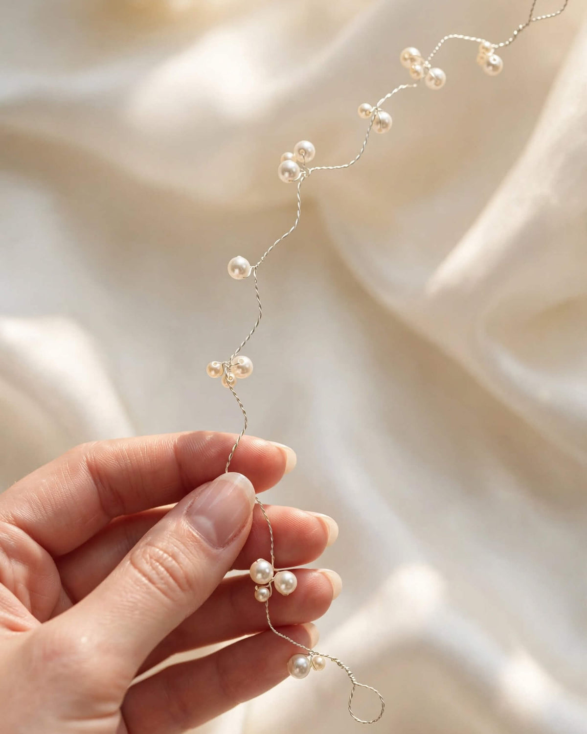 Bridal Hair Vine Pearl Cluster Design Wedding Hair Accessory