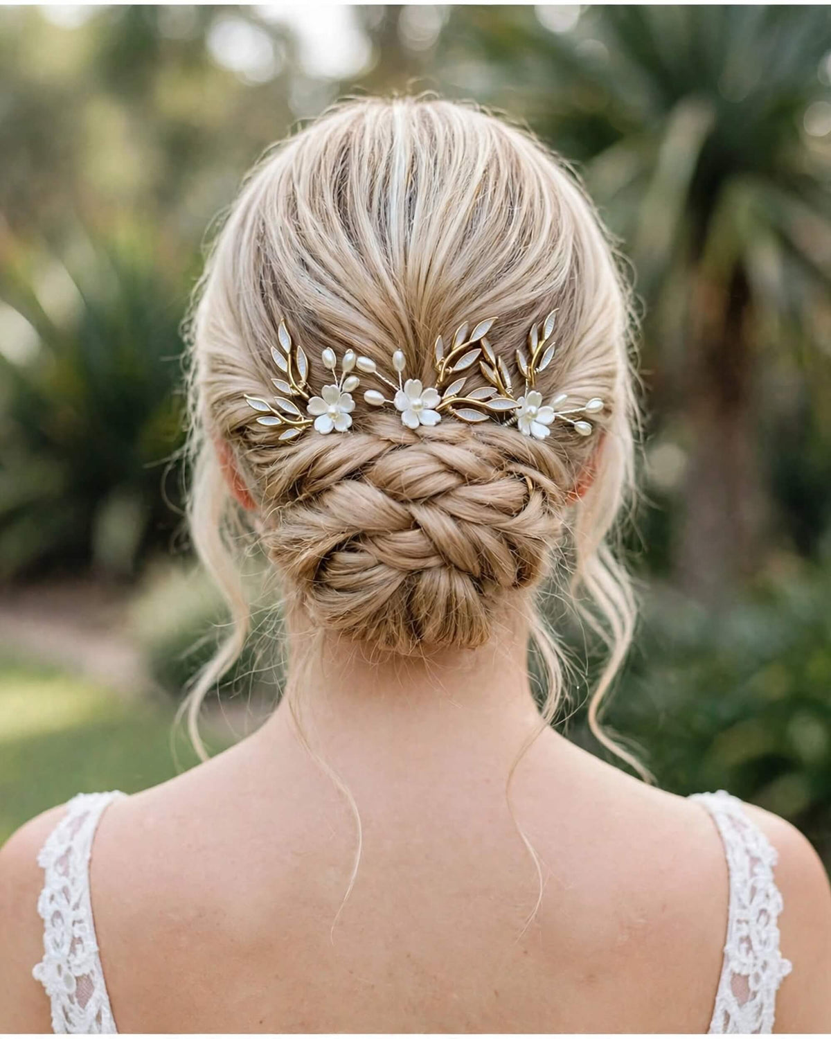 Bridal Floral Crystal Pearl Hair Pins – Wedding Hair Accessories