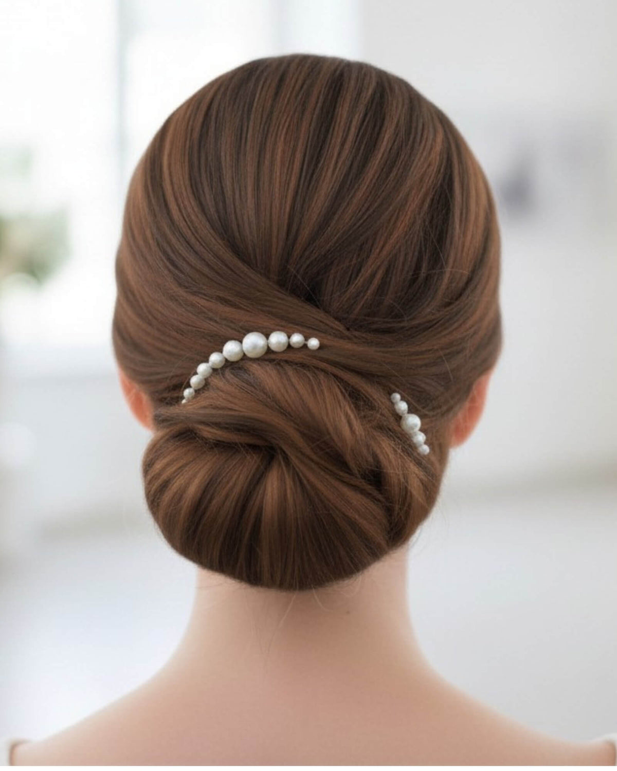 Bridal Pearl Hair Pins – Graduated Pearl Cluster Wedding Hair Accessory
