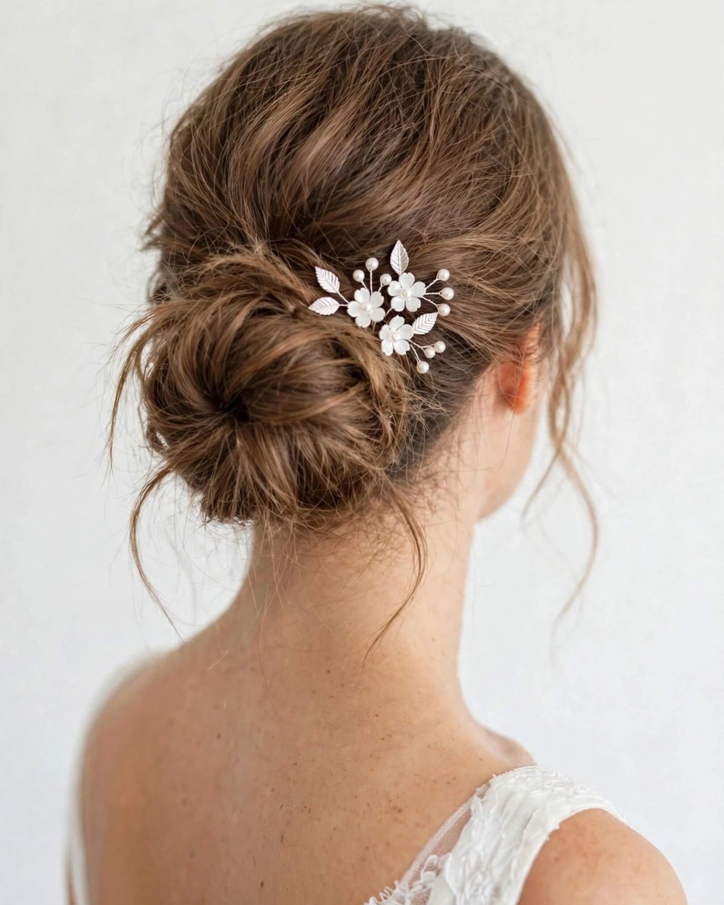 Leaf Pearl Bridal Hair Pins – Floral Wedding Hair Accessories for Bride