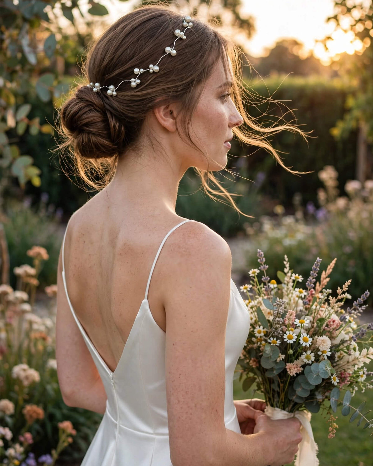 Bridal Hair Vine Pearl Cluster Design Wedding Hair Accessory
