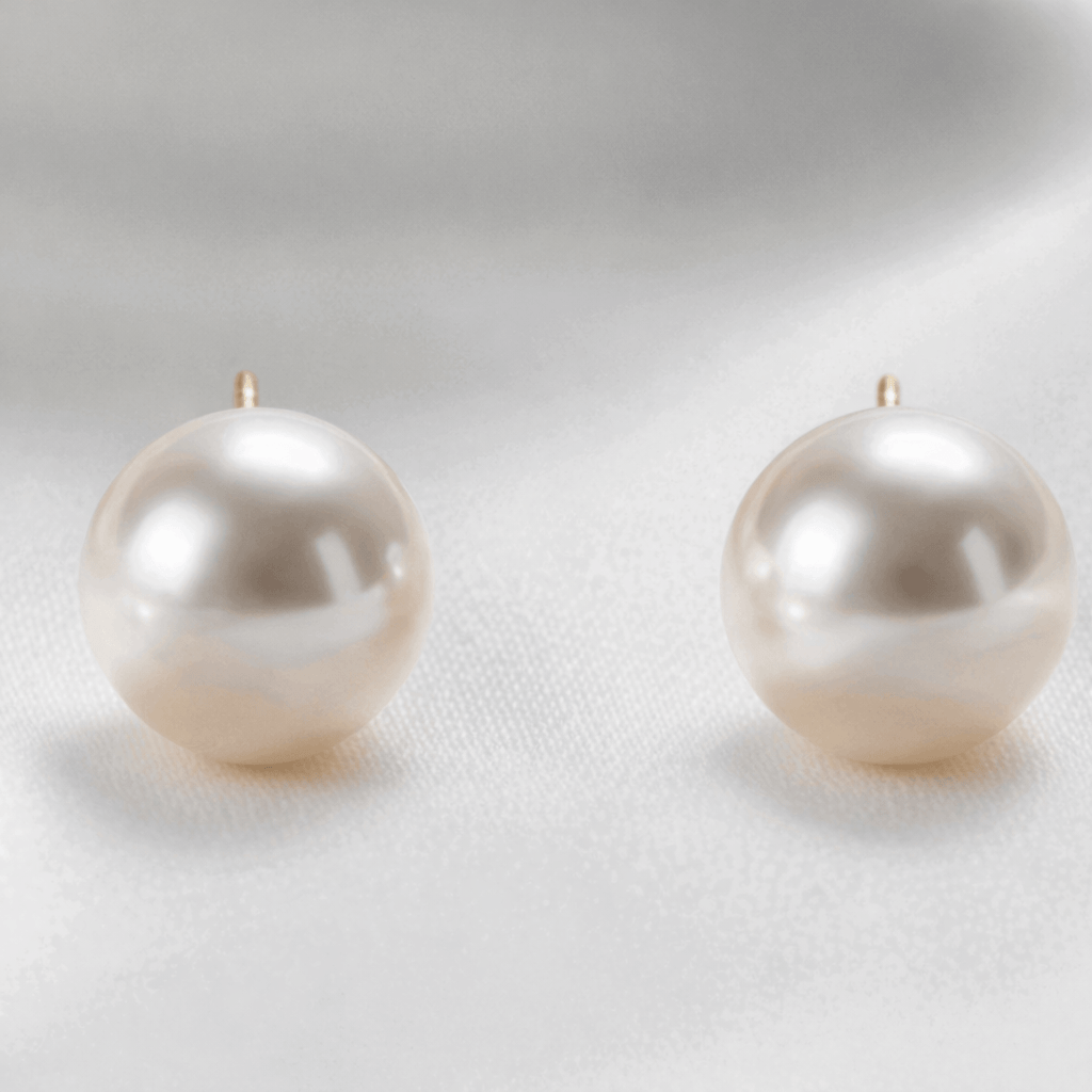 High‑grade freshwater pearl earrings, timeless minimalist design for bridesmaids and wedding guests