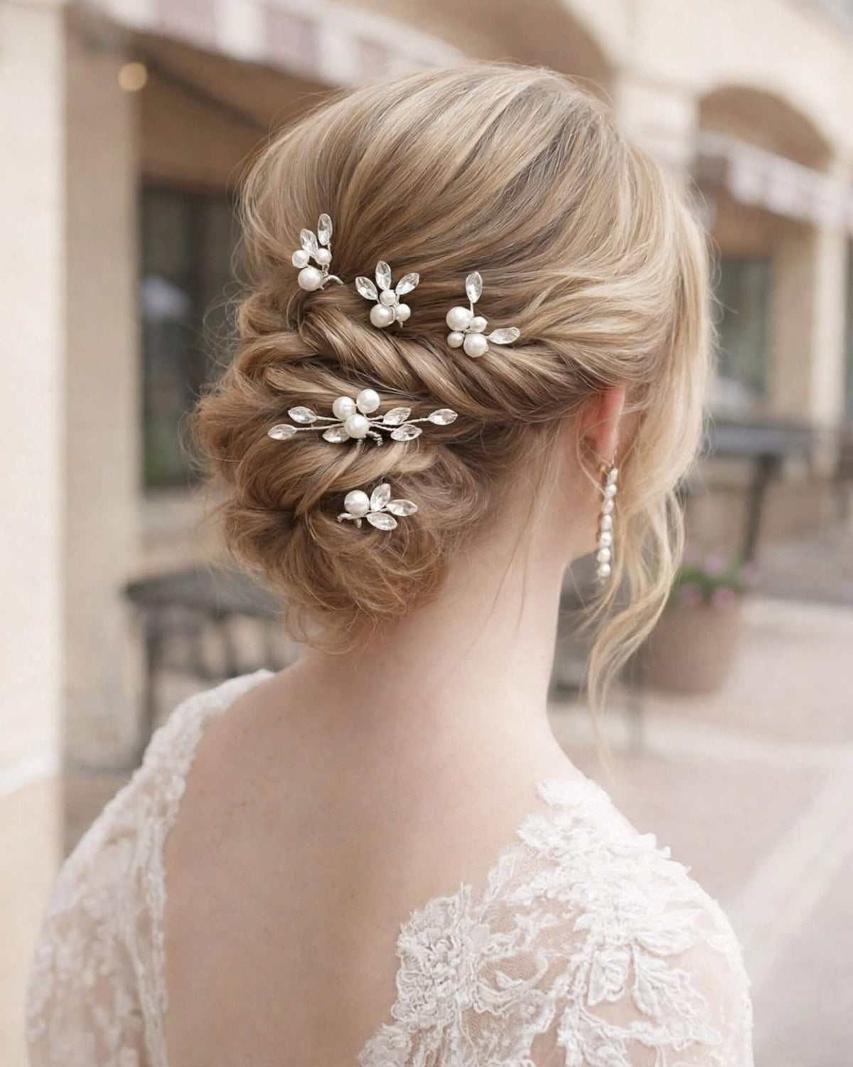 Bridal Floral Crystal Pearl Hair Pins – Wedding Hair Accessories
