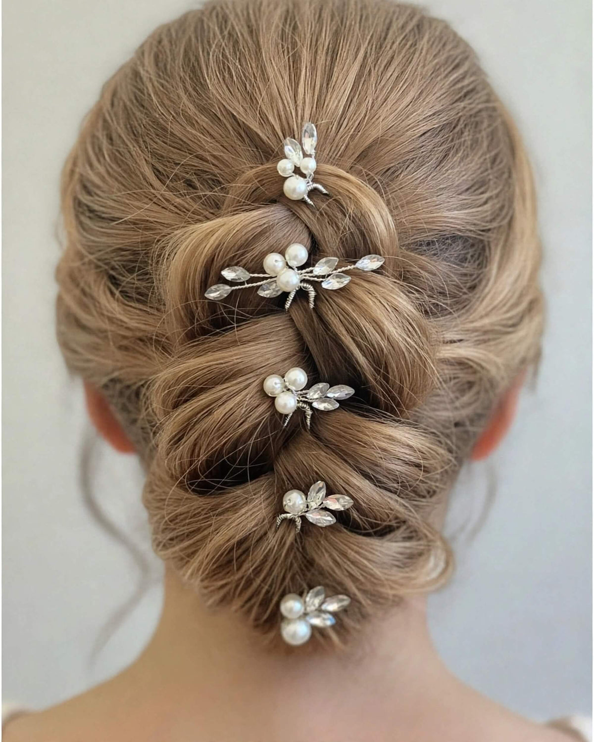 Bridal Floral Crystal Pearl Hair Pins – Wedding Hair Accessories