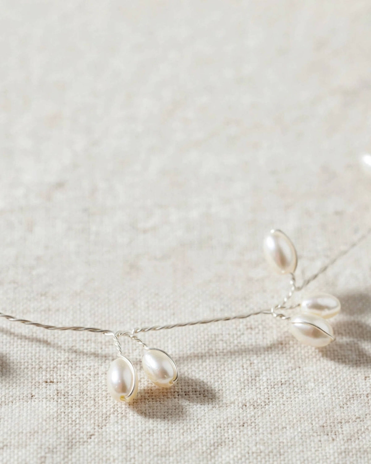 Bridal Hair Vine with Premium Glass Pearls – Elegant Pearl Wedding Hair Accessory