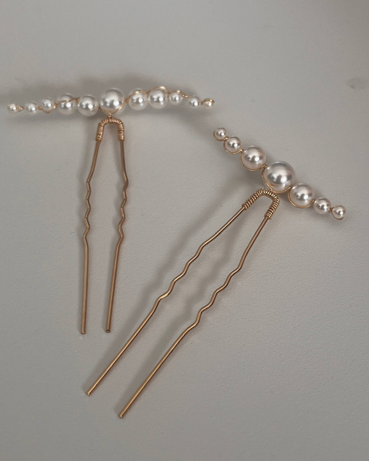Bridal Pearl Hair Pins – Graduated Pearl Cluster Wedding Hair Accessory