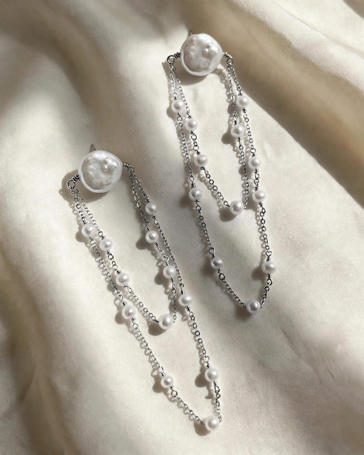 Freshwater pearl earrings for weddings and formal occasions