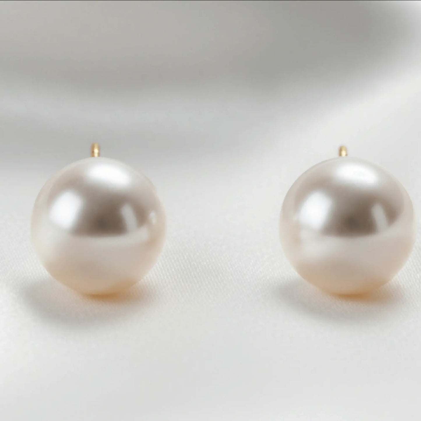 Bridal 10mm White Freshwater Pearl Stud Earrings | Sterling Silver 925 | Classic Wedding Jewellery Australia