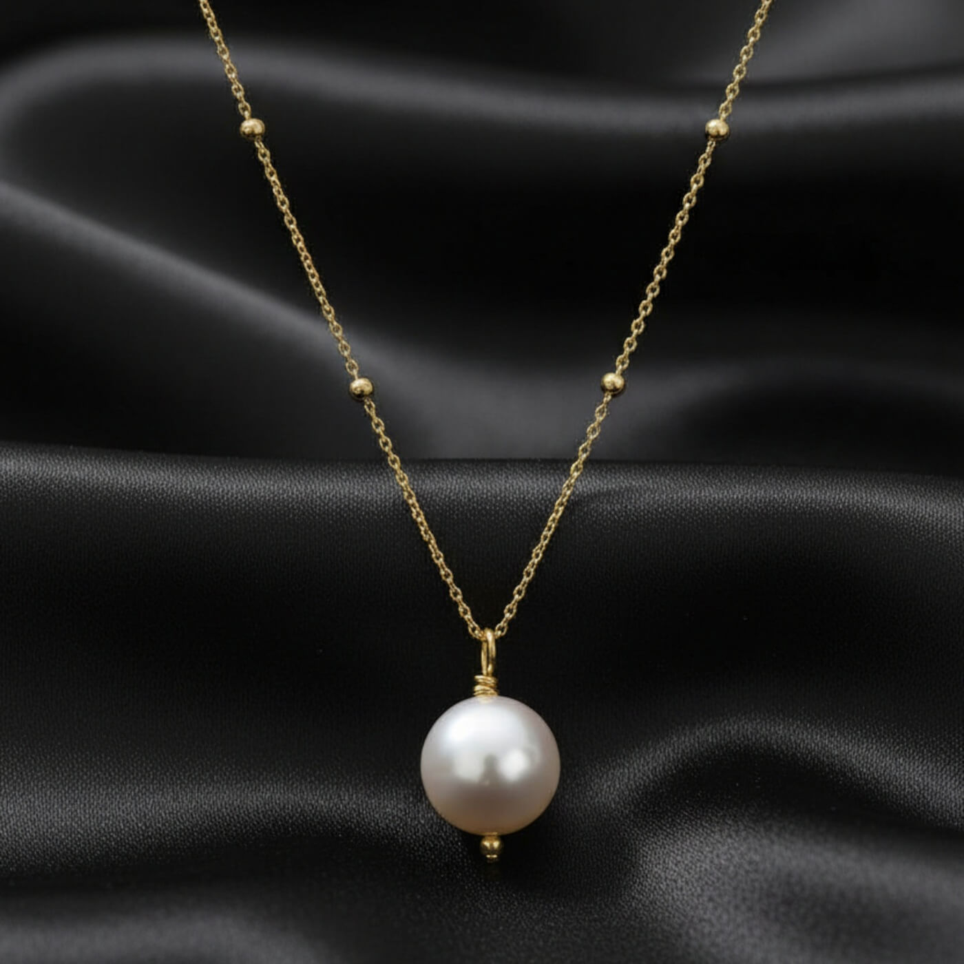 Freshwater Pearl Pendant Necklace – 925 Sterling Silver – Bridal Jewellery Australia