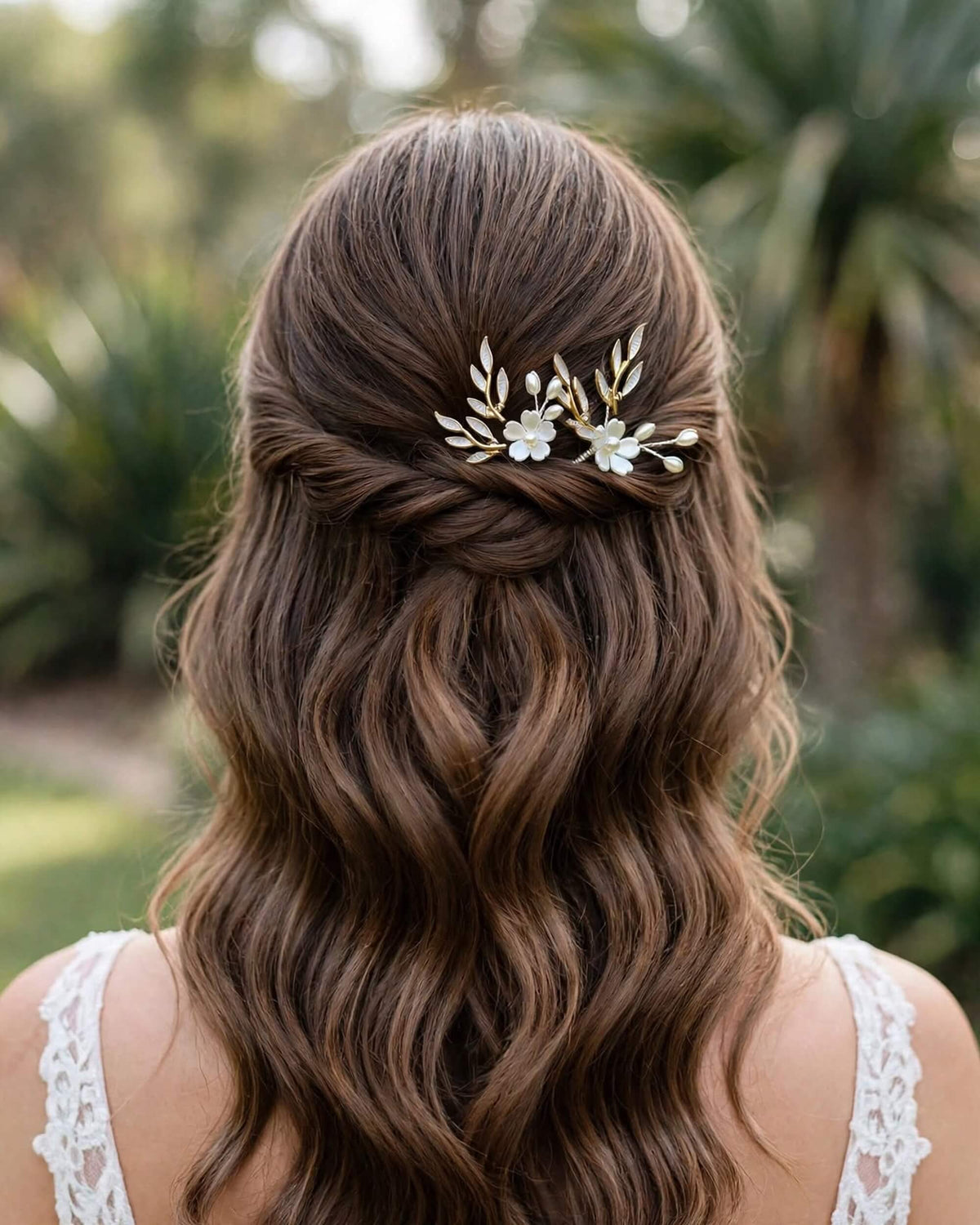 Bridal Floral Crystal Pearl Hair Pins – Wedding Hair Accessories