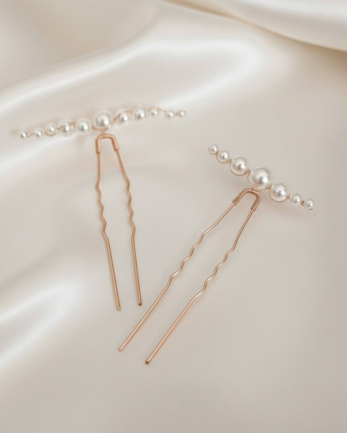 Bridal Pearl Hair Pins – Graduated Pearl Cluster Wedding Hair Accessory