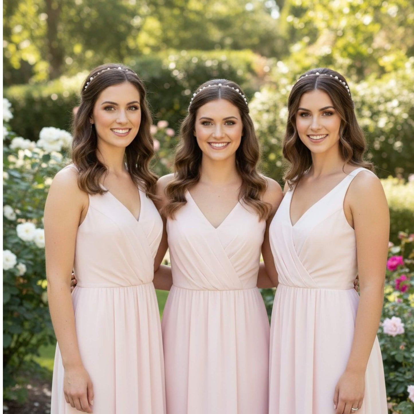 Pearl & Crystal Bridesmaid Headband – Silver, Gold, Rose Gold | MoiDay
