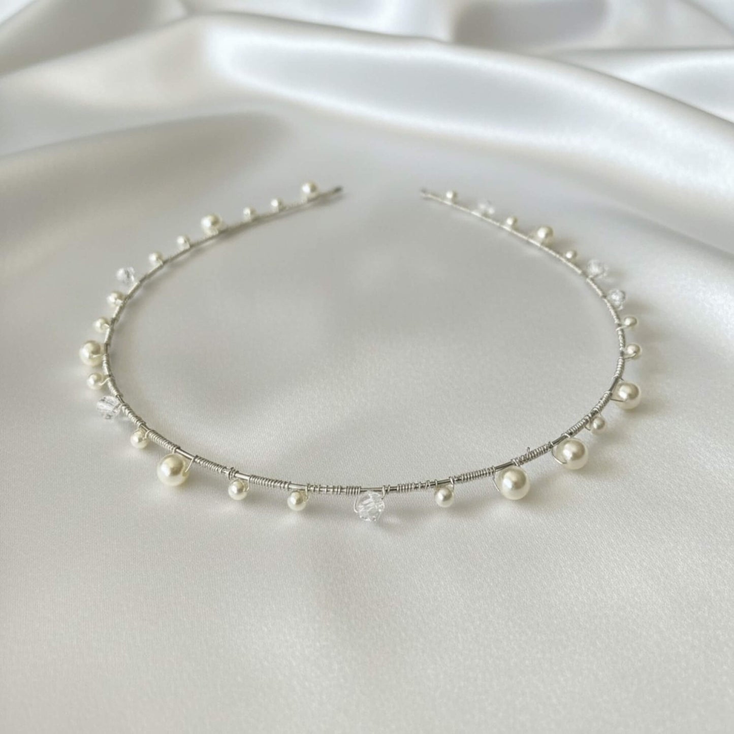 Pearl & Crystal Bridesmaid Headband – Silver, Gold, Rose Gold | MoiDay