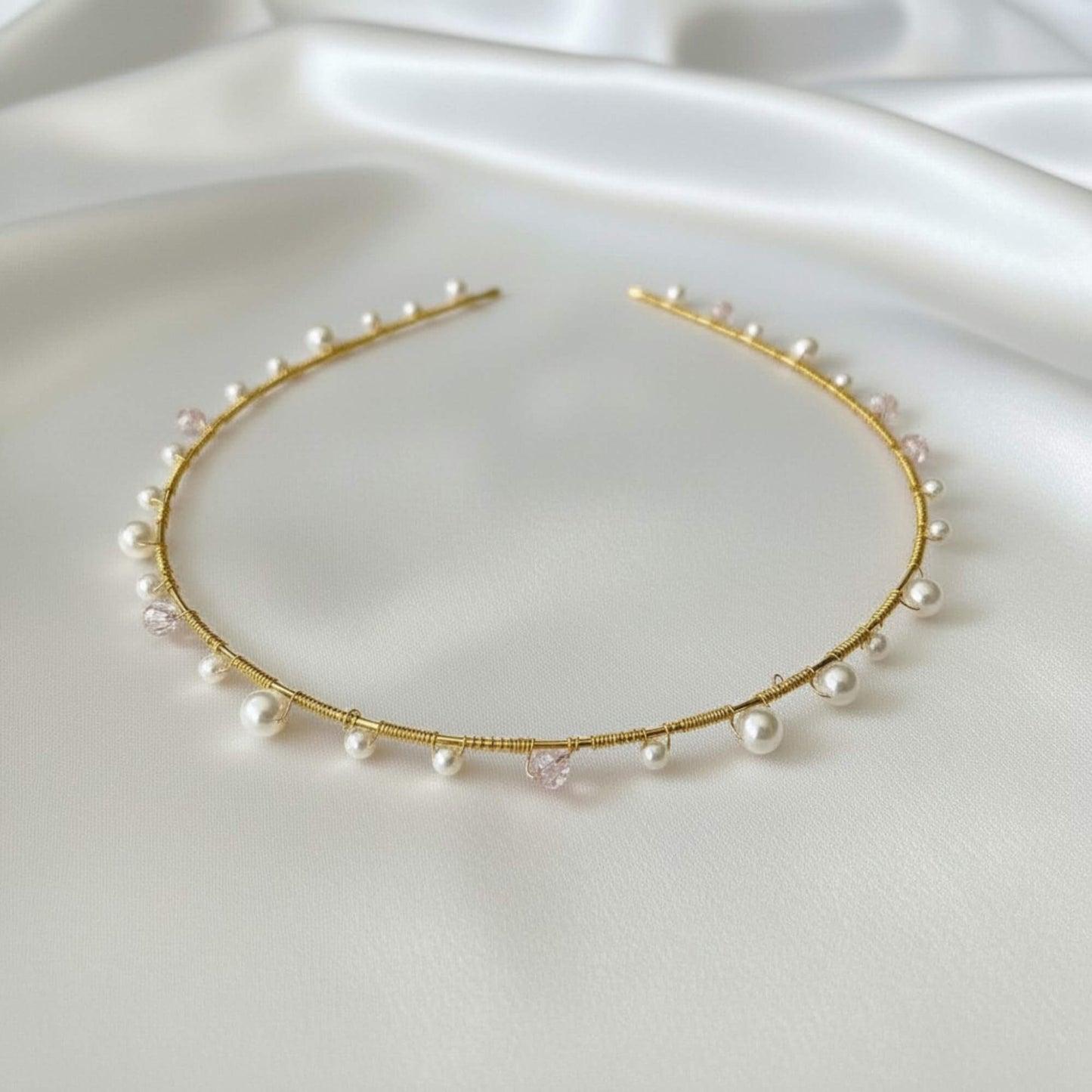 Pearl & Crystal Bridesmaid Headband – Silver, Gold, Rose Gold | MoiDay