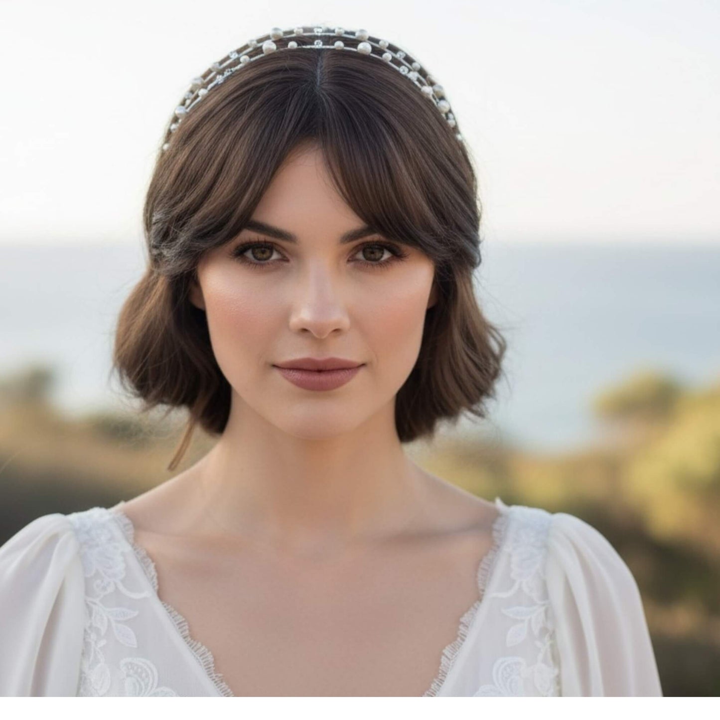 Pearl & Crystal Bridal Headband – Silver, Gold, Rose Gold