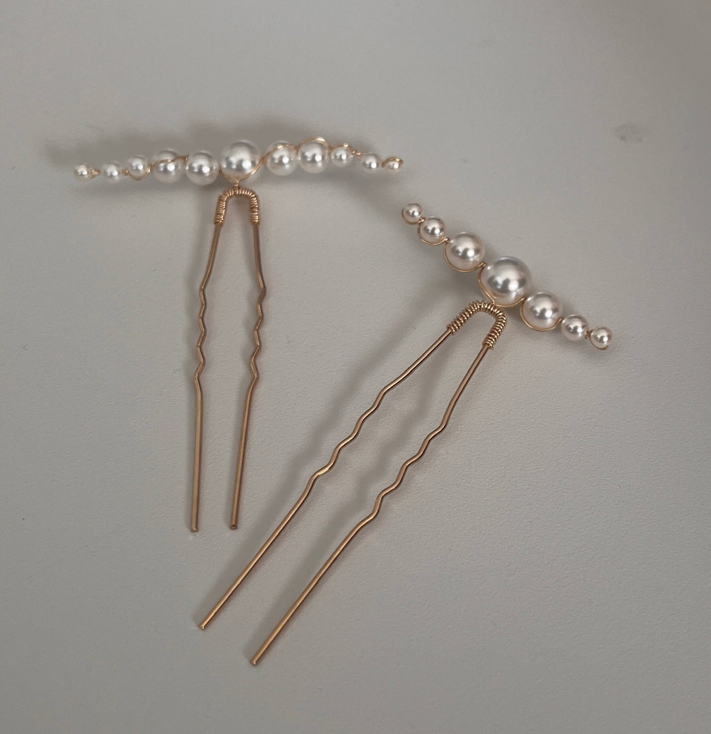 Bridal Hair Pin Set – Gold, Rose Gold, Silver | 4cm & 5cm