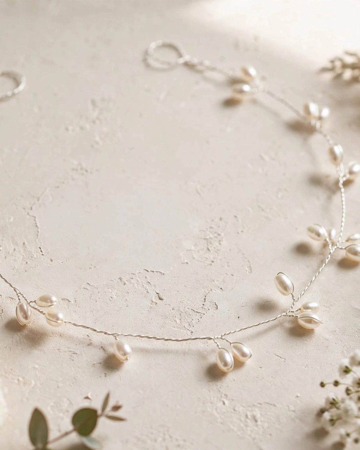 Bridal Hair Vine with Premium Glass Pearls – Elegant Pearl Wedding Hair Accessory