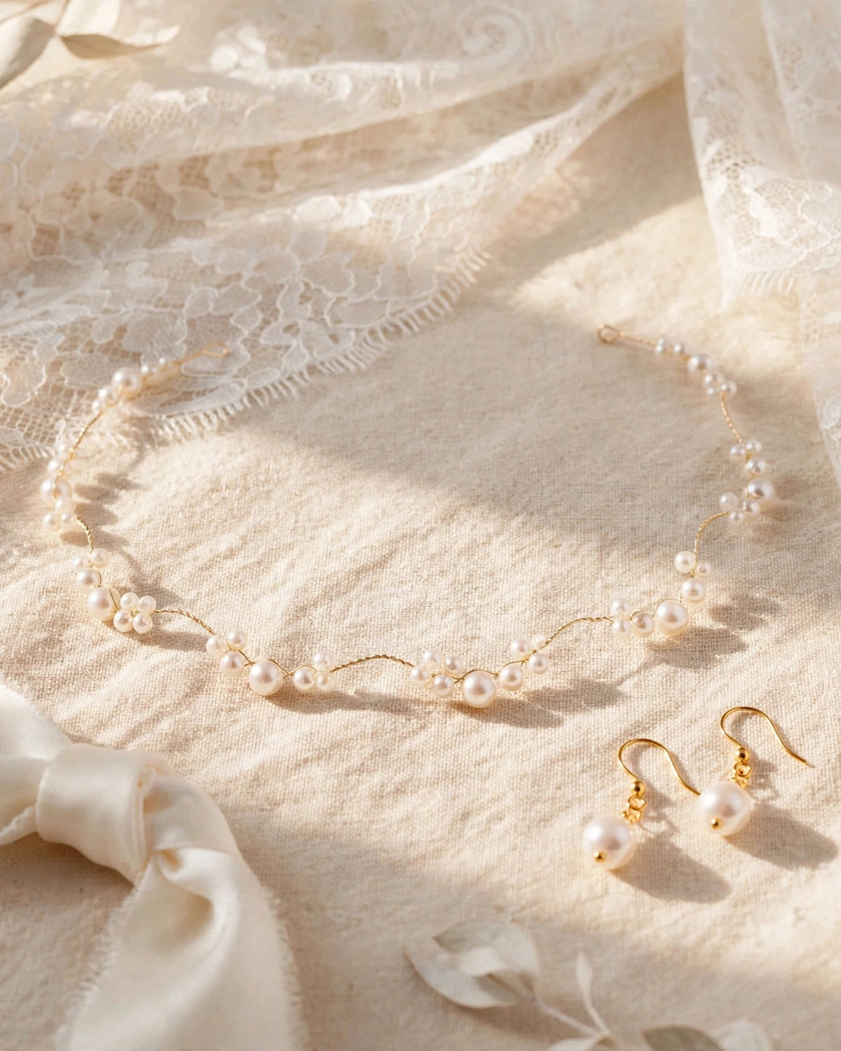 Bridal Hair Vine with Pearl Cluster Design – Elegant Wedding Hair Accessory