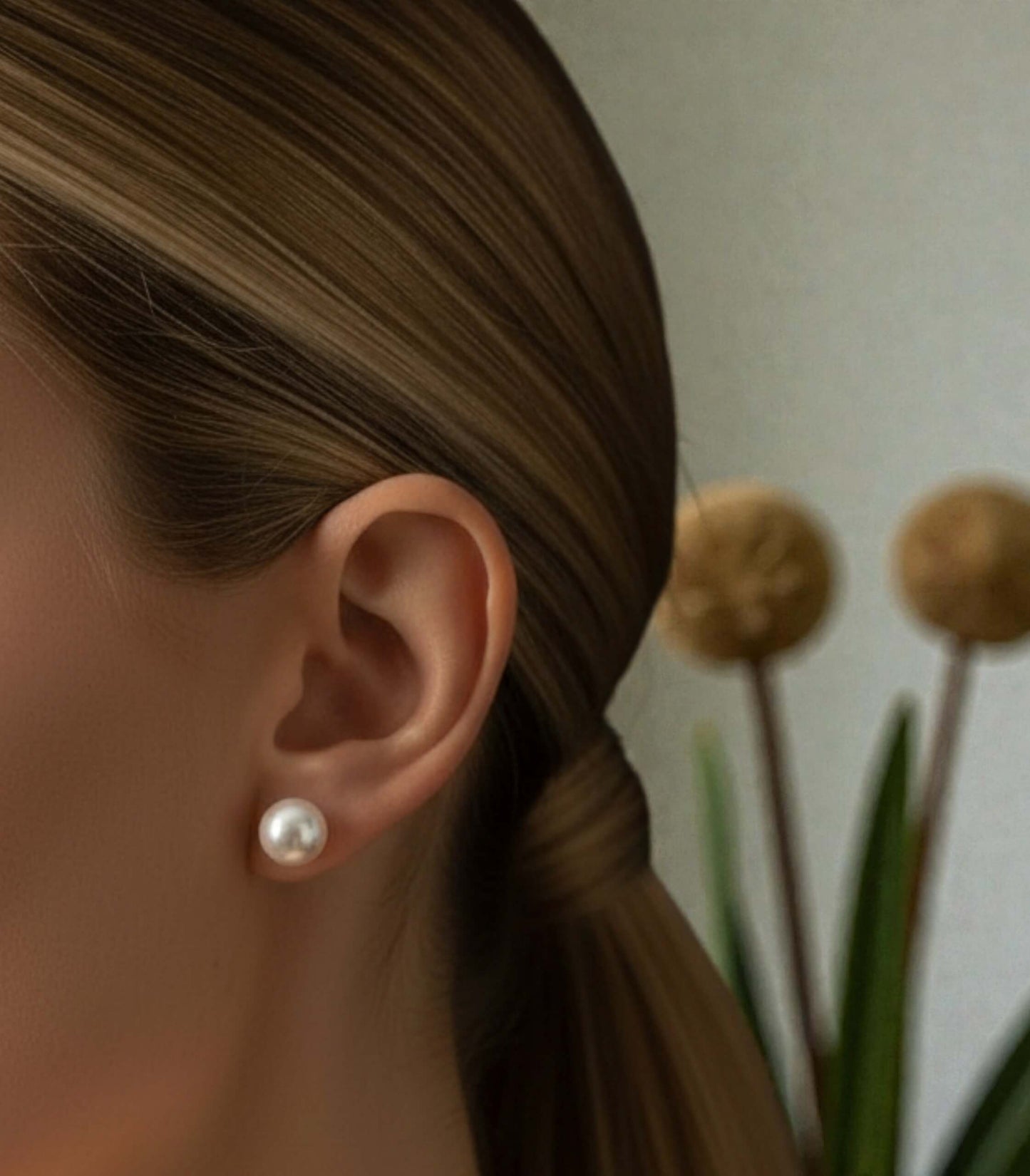 Bridal 10mm White Freshwater Pearl Stud Earrings | Sterling Silver 925 | Classic Wedding Jewellery Australia