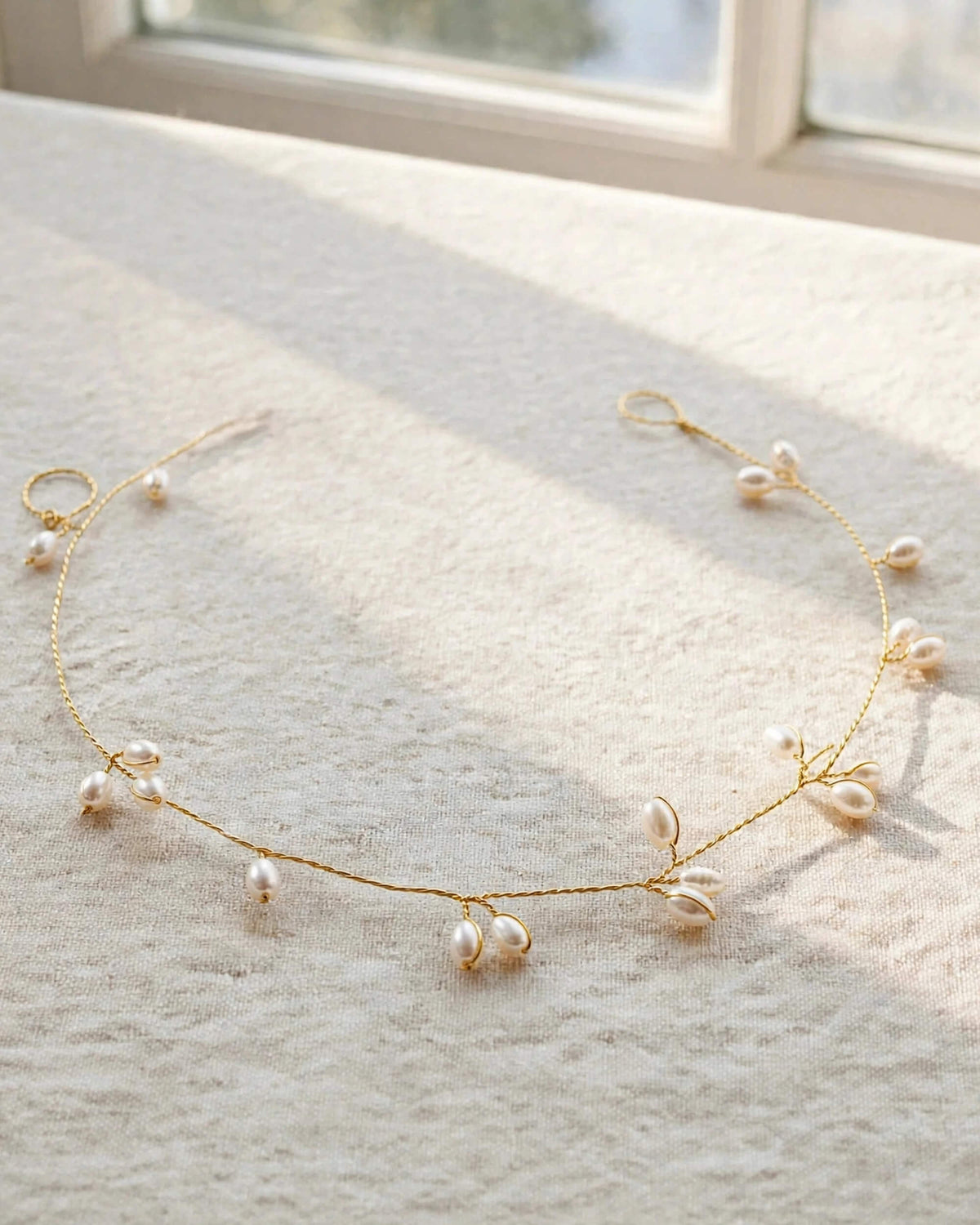 Bridal Hair Vine with Premium Glass Pearls – Elegant Pearl Wedding Hair Accessory