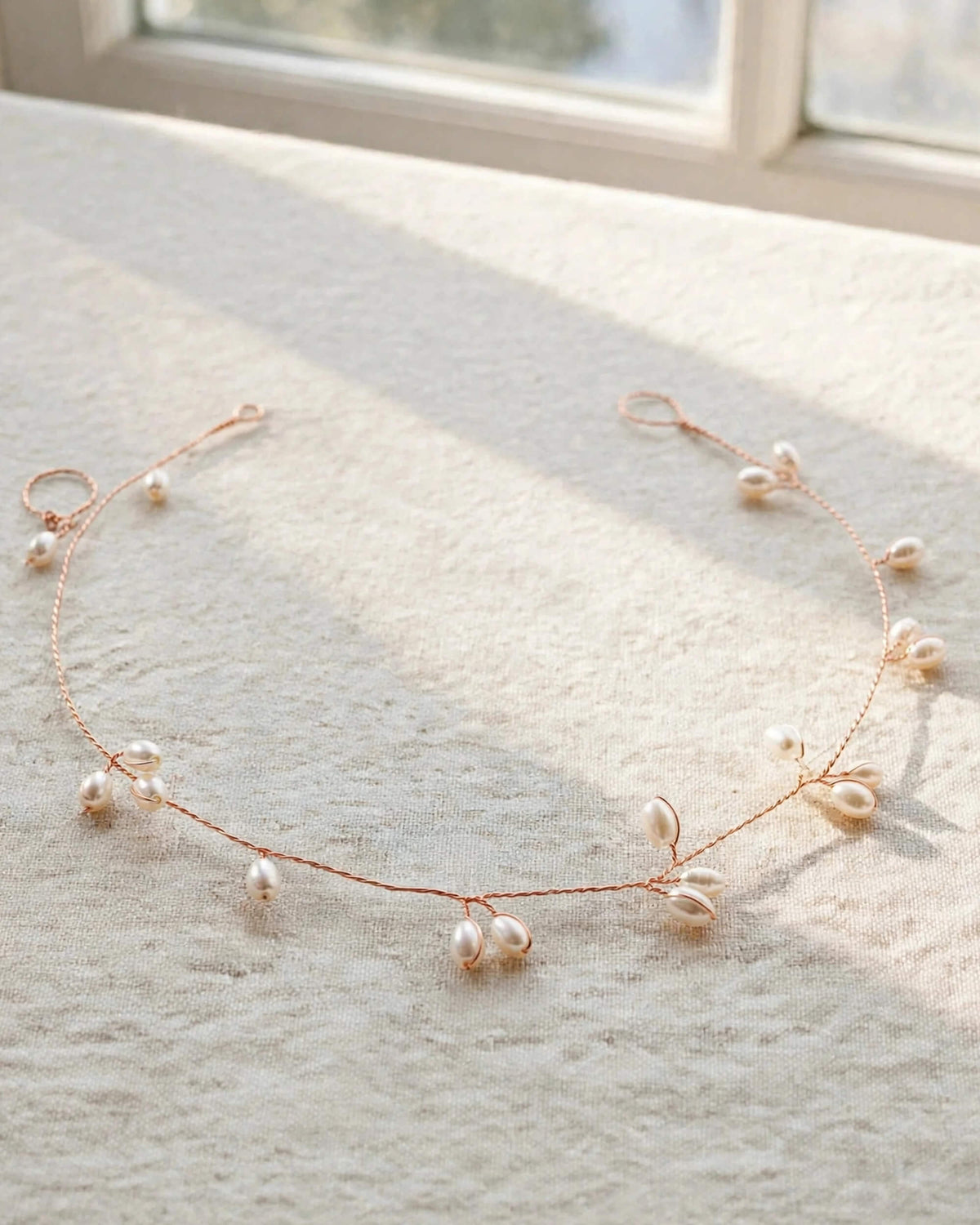 Bridal Hair Vine with Premium Glass Pearls – Elegant Pearl Wedding Hair Accessory