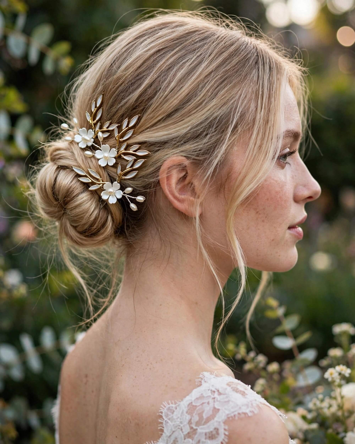 Bridal Floral Crystal Pearl Hair Pins – Wedding Hair Accessories