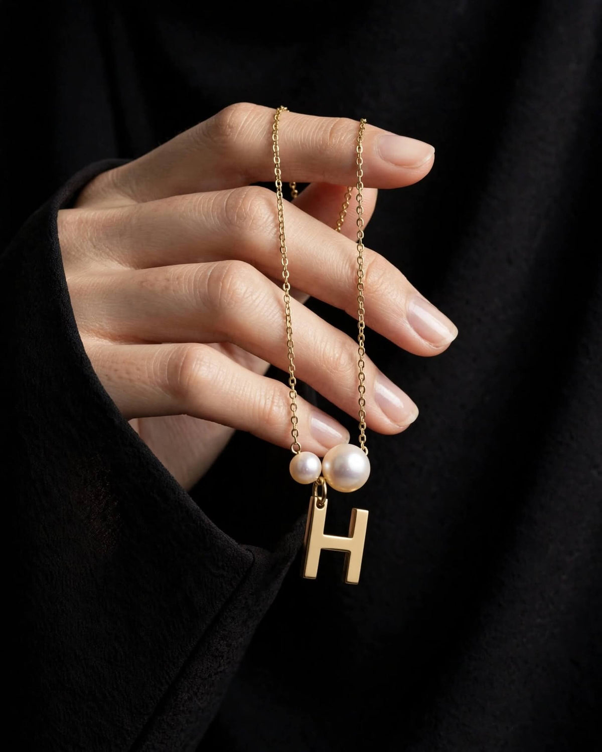 Pearl Bridal Bracelet with Initial Charm – Gold, Silver& Rose Gold Personalised Wedding Bracelet