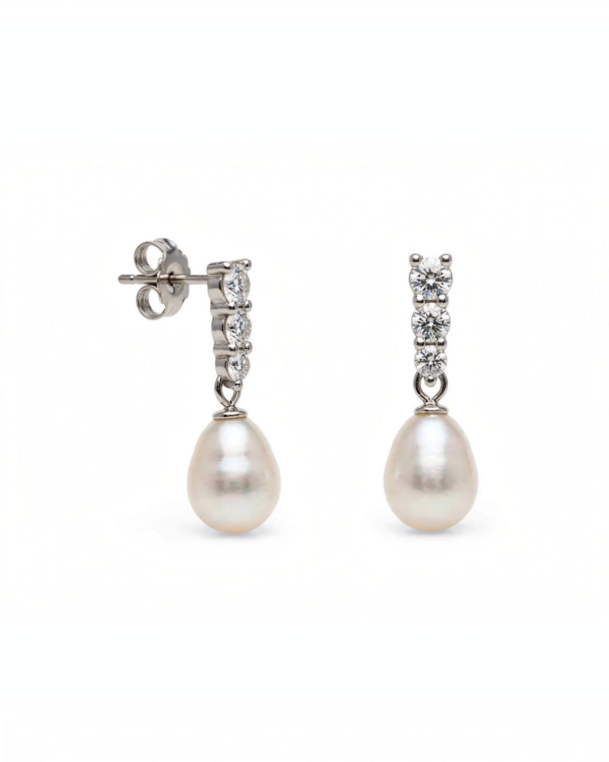 Freshwater Pearl Drop Earrings in S925 Sterling Silver