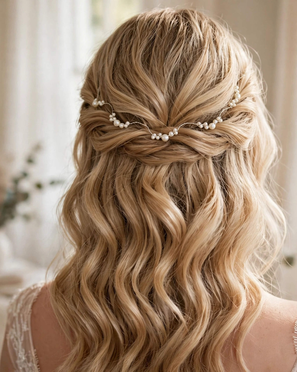 Bridal Hair Vine with Pearl Cluster Design – Elegant Wedding Hair Accessory