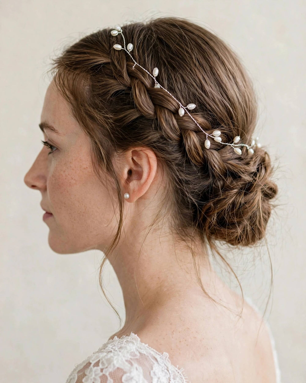 Bridal Hair Vine with Premium Glass Pearls – Elegant Pearl Wedding Hair Accessory